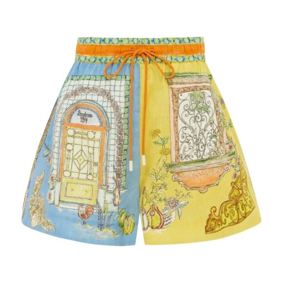Alemais Pants - ALÉMAIS Monte Relaxed Linen Shorts US4